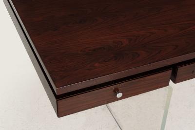 Poul N rreklit Rosewood Lucite Executive Desk for Sigurd Hansen Denmark 1960s