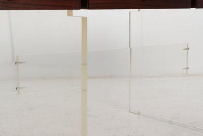 Poul N rreklit Rosewood Lucite Executive Desk for Sigurd Hansen Denmark 1960s