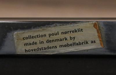 Poul Norreklit Poul Norreklit Cognac Leather Steel Cantilever Lounge Chairs