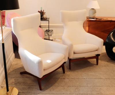 Poul Volther A Pair of Swedish Poul Volther Armchairs circa 1950