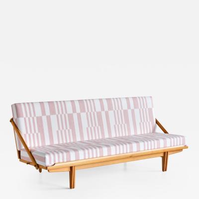 Poul Volther Poul Volther Sofa Daybed in Oak and Pierre Frey Fabric Gemla Sweden 1955