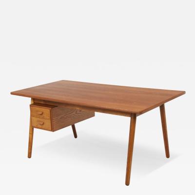 Poul Volther Rare High Style Scandinavian Modern Teak Oak Desk by Poul Volther