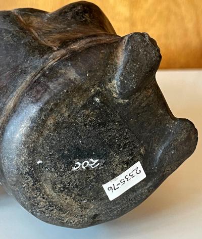 Pre Columbian Black Figural Stirrup Vessel Moche Culture