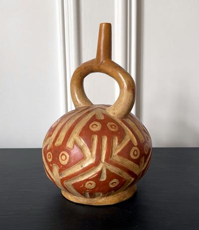 Pre Columbian Stirrup Vessel from Moche Culture