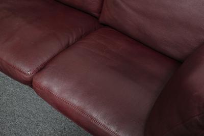 Preben Fabricius Cordovan Leather and Chrome Steel Sofa by Preben Fabricius for Walter Knoll