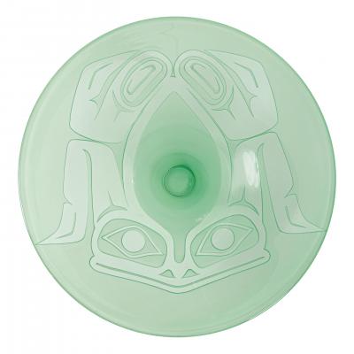 Preston Singletary Early Glass Sculpture Vessel from Tlingit Hat Series by Preston Singletary