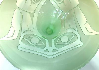 Preston Singletary Early Glass Sculpture Vessel from Tlingit Hat Series by Preston Singletary