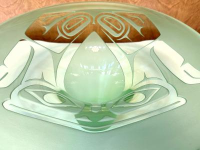 Preston Singletary Early Glass Sculpture Vessel from Tlingit Hat Series by Preston Singletary