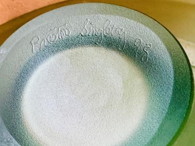 Preston Singletary Early Glass Sculpture Vessel from Tlingit Hat Series by Preston Singletary