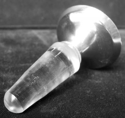 Pretty American Edwardian Art Nouveau Crystal Pink Enamel Perfume