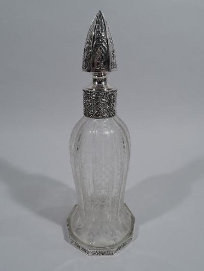 Pretty Antique German Silver and Crystal Decanter C 1910
