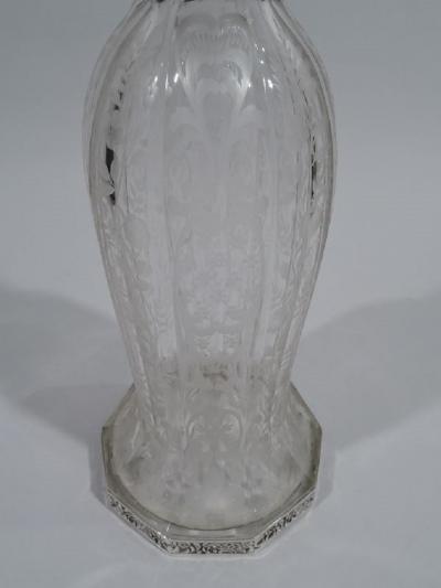 Pretty Antique German Silver and Crystal Decanter C 1910