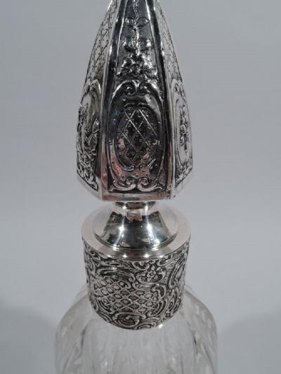 Pretty Antique German Silver and Crystal Decanter C 1910