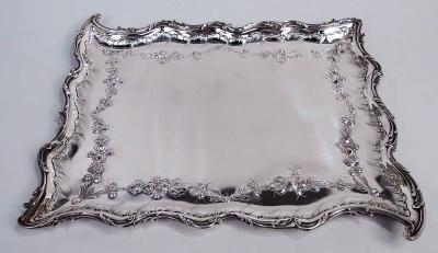 Pretty French Belle Epoque Classical Silver Tray