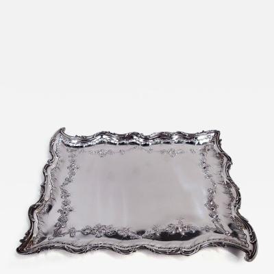 Pretty French Belle Epoque Classical Silver Tray