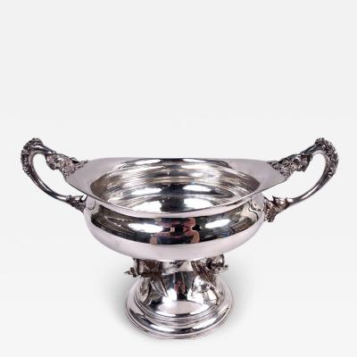 Pretty German Silver Footed Bowl with Rosebuds