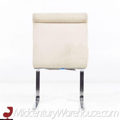Preview Mid Century Cantilever Chrome Dining Chairs Set of 6