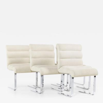 Preview Mid Century Cantilever Chrome Dining Chairs Set of 6