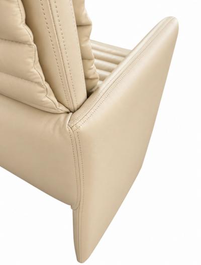 Preview Set 8 Preview Leather Dining Arm Lounge Chairs 1980