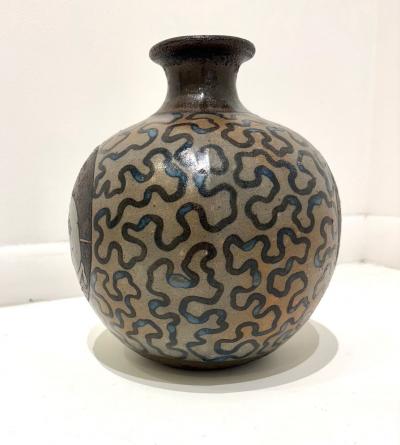 Primavera Atelier du Printemps Art Deco Feminine Silhouettes Spherical Form Ceramic Vase by Primavera