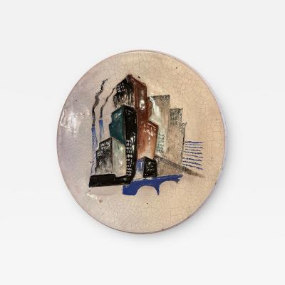 Primavera Atelier du Printemps Ceramic Plate by Primavera France 1950s