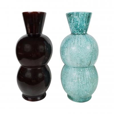 Primavera Atelier du Printemps LARGE BLUE GREEN GOURD SHAPED PRIMAVERA VESSEL