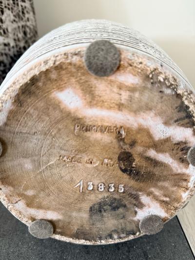 Primavera Atelier du Printemps MONUMENTAL CYLINDRICAL STRIPED PRIMAVERA VASE