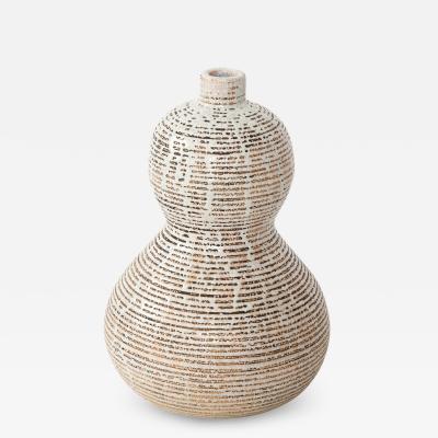 Primavera Atelier du Printemps Primavera gourd shape vase with horizontal lines