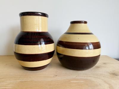 Primavera Atelier du Printemps RARE PAIR OF PAUL JACQUET PRIMAVERA VASES