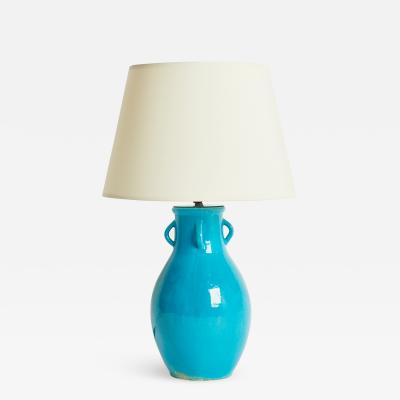 Primavera Atelier du Printemps Turquoise Blue Table Lamp by Primavera