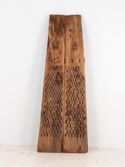 Primitave Wood and Stone Wheat Thresher