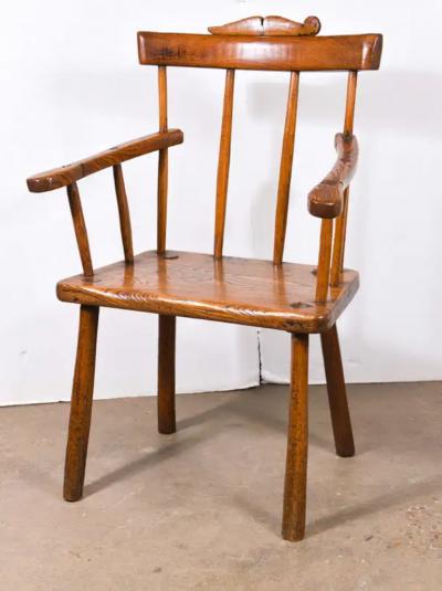 Primitive 18th Century Folk Art Chair