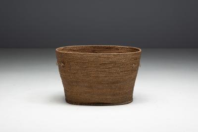 Primitive Folk Art Basket France 20th Century