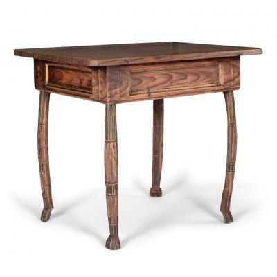 Primitive Folk Art Table from Northern Sweden