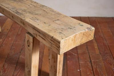 Primitive French Oak Console Table