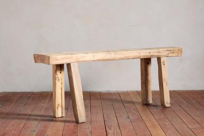 Primitive French Oak Console Table