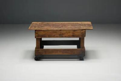 Primitive Industrial Table France 19th Century