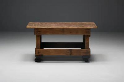 Primitive Industrial Table France 19th Century