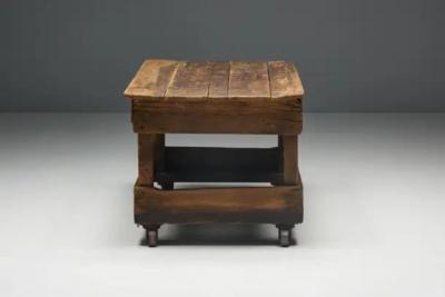 Primitive Industrial Table France 19th Century