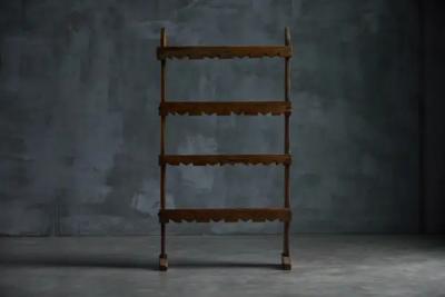 Primitive Rustic Bookcase France 19th Century