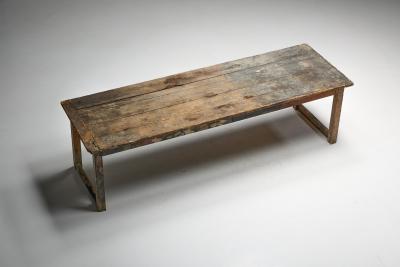 Primitive Rustic Dining Table France 1900s