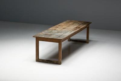 Primitive Rustic Dining Table France 1900s
