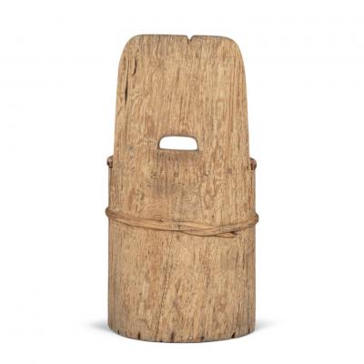 Primitive Swedish Pine Log Chair or Kubbestol