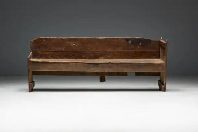 Primitive Wabi Sabi Bench France 19th Century