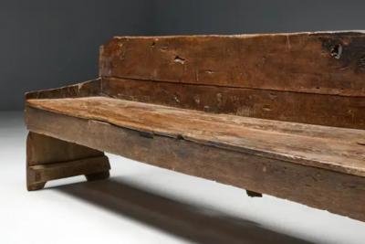 Primitive Wabi Sabi Bench France 19th Century