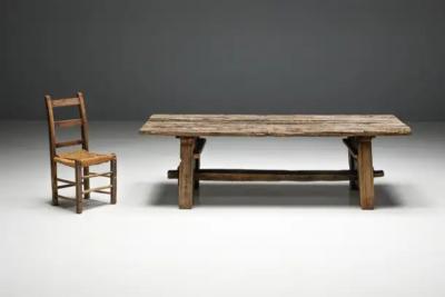 Primitive Wabi Sabi Side Table France 19th Century