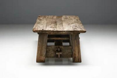 Primitive Wabi Sabi Side Table France 19th Century