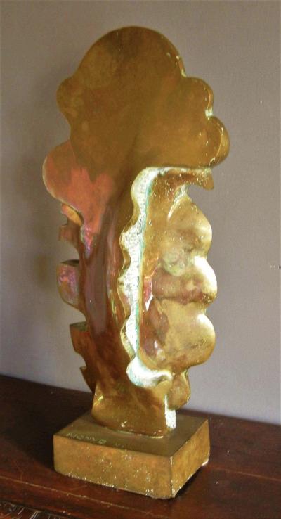 Prince Monyo Simon Milhailescu Nasturel Mythological Head by Prince Monyo Expressionist Bronze Sculpture