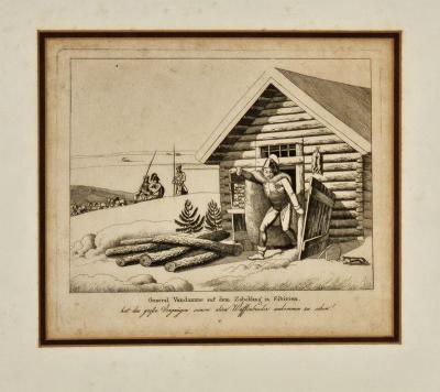 Print General Vandamme auf dem Zobelfang in Sibiren 