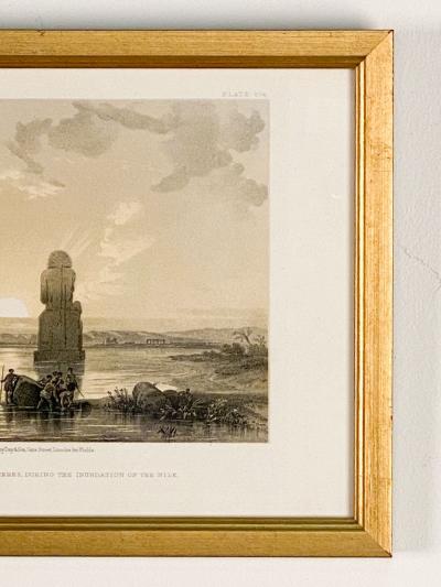 Print of Colossal Statues by Roberts 19th century